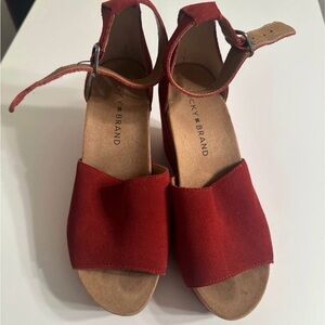 Lucky Brand Women's Bold Red Sandals